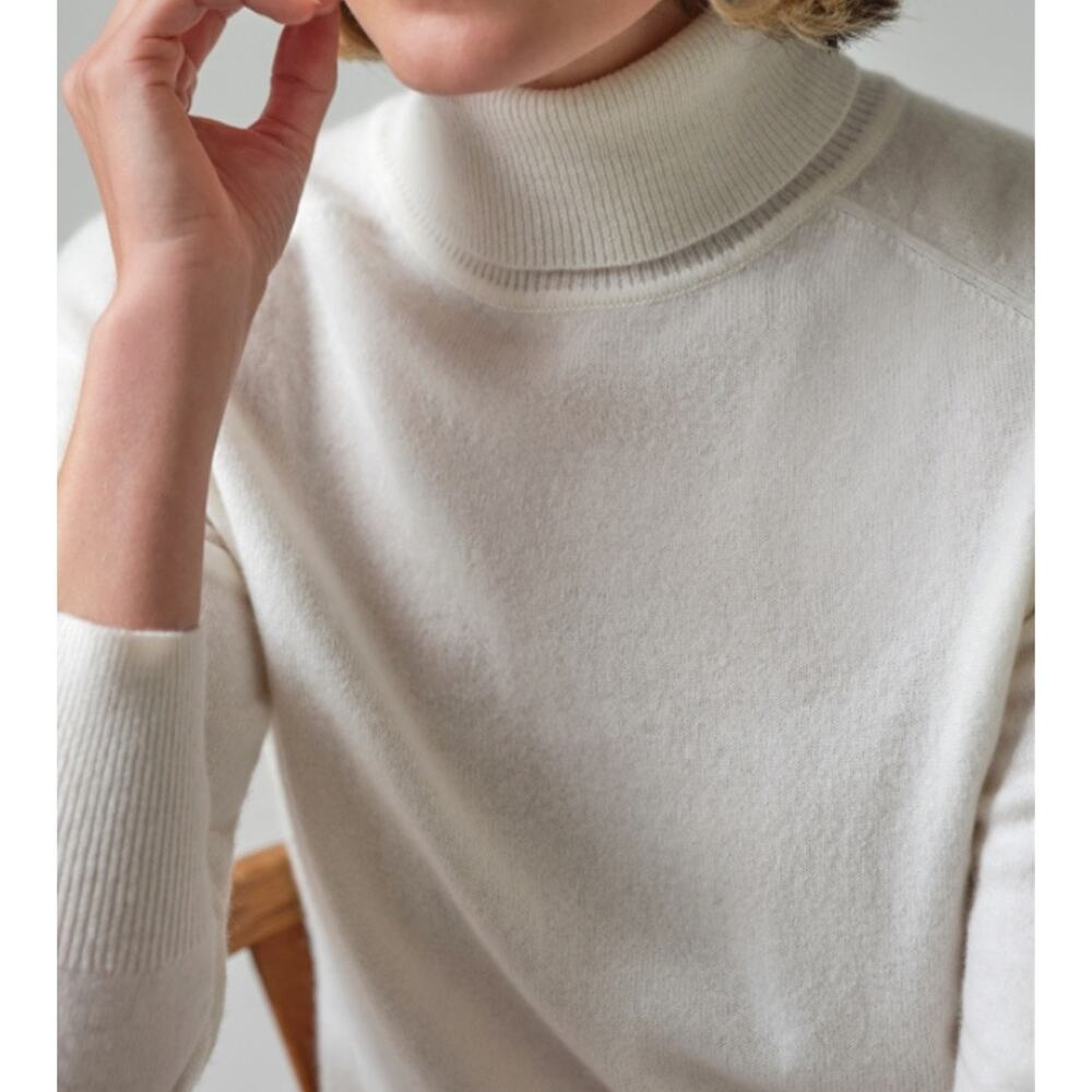 Isaac Mizarahi Womens 100% Cashmere Turtleneck Sweater Size Medium Gray